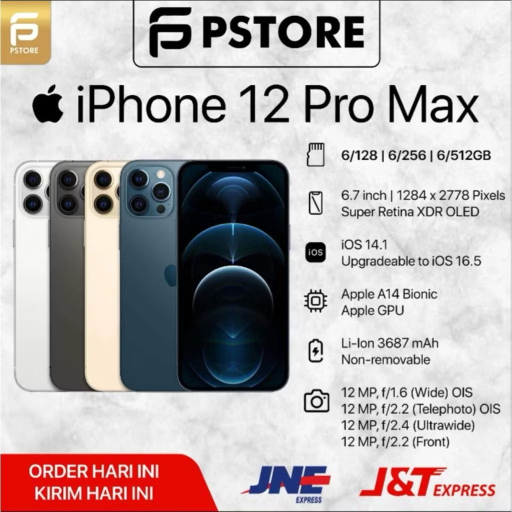 iPhone 12 PROMAX  GARANSI INTERNASIONAL 