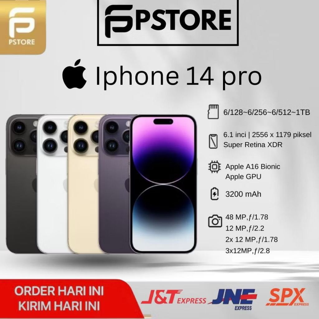 iPhone 14 PRO 128GB-512GB GARANSI INTERNASIONAL  