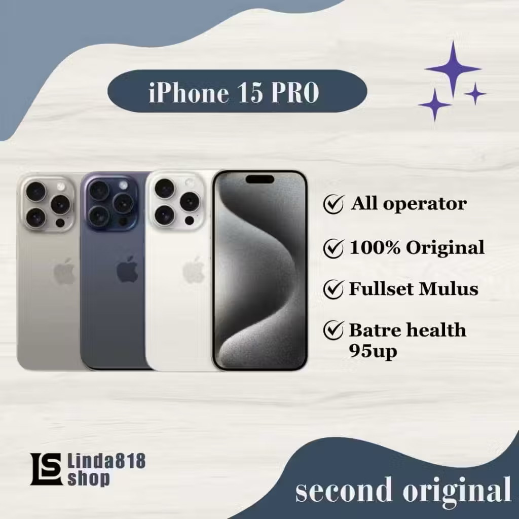 iPhone 15 PRO 256GB GARANSI RESMI INTERNASIONAL 