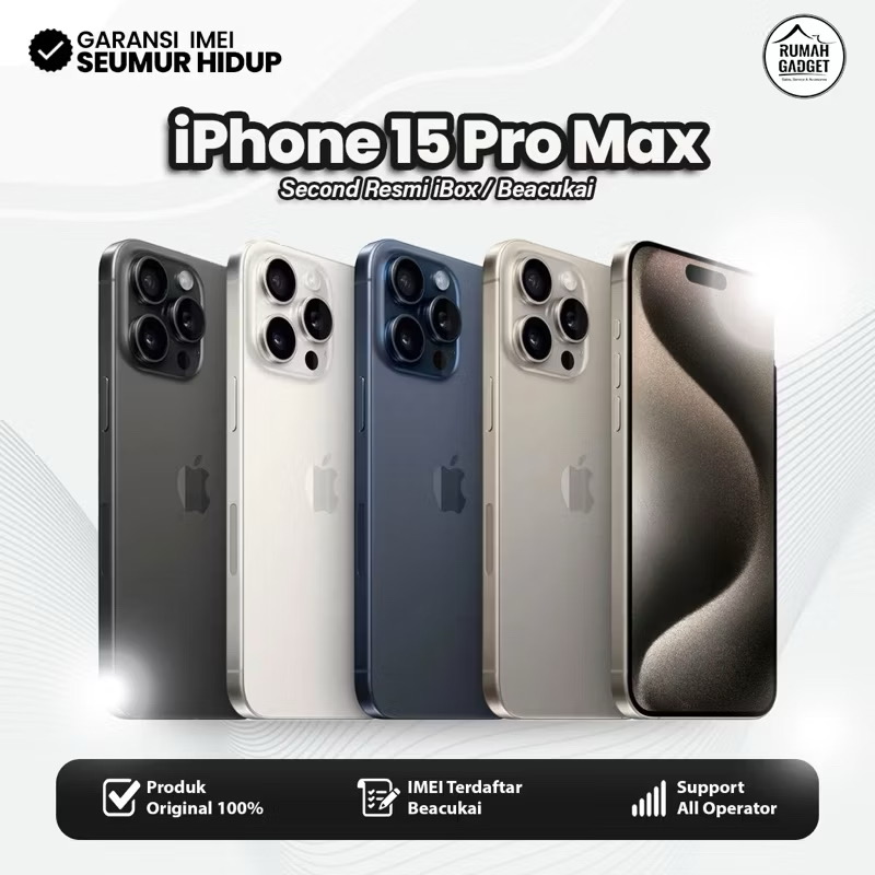 iPhone 15 PROMAX 512GB GARANSI RESMI INTERNASIONAL 