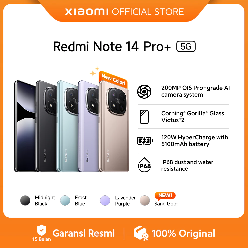 Xiaomi Redmi Note 14 Pro+ 5G | 200 MP OIS Pro grade AI Camera System | 120W HyperCharge with 5110mAh 