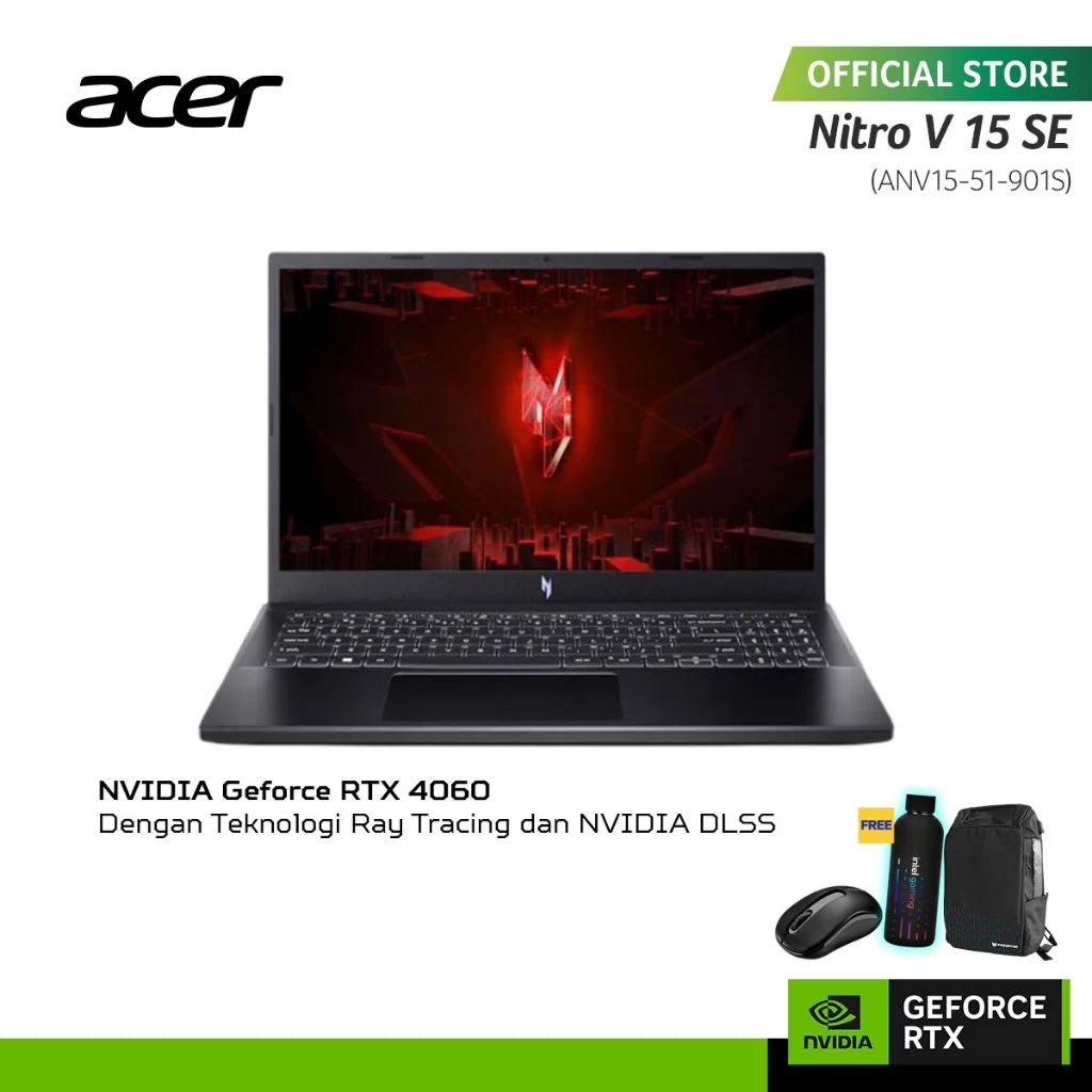 ACER LAPTOP GAMING NITRO V 15 ANV15-51-901S GRAPHICS NVIDIA GEFORCE RTX 4060 15 